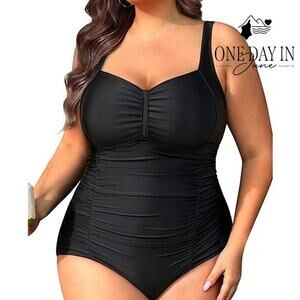 Daci Plus Size Vintage Look One Piece Swimsuit Size 18W